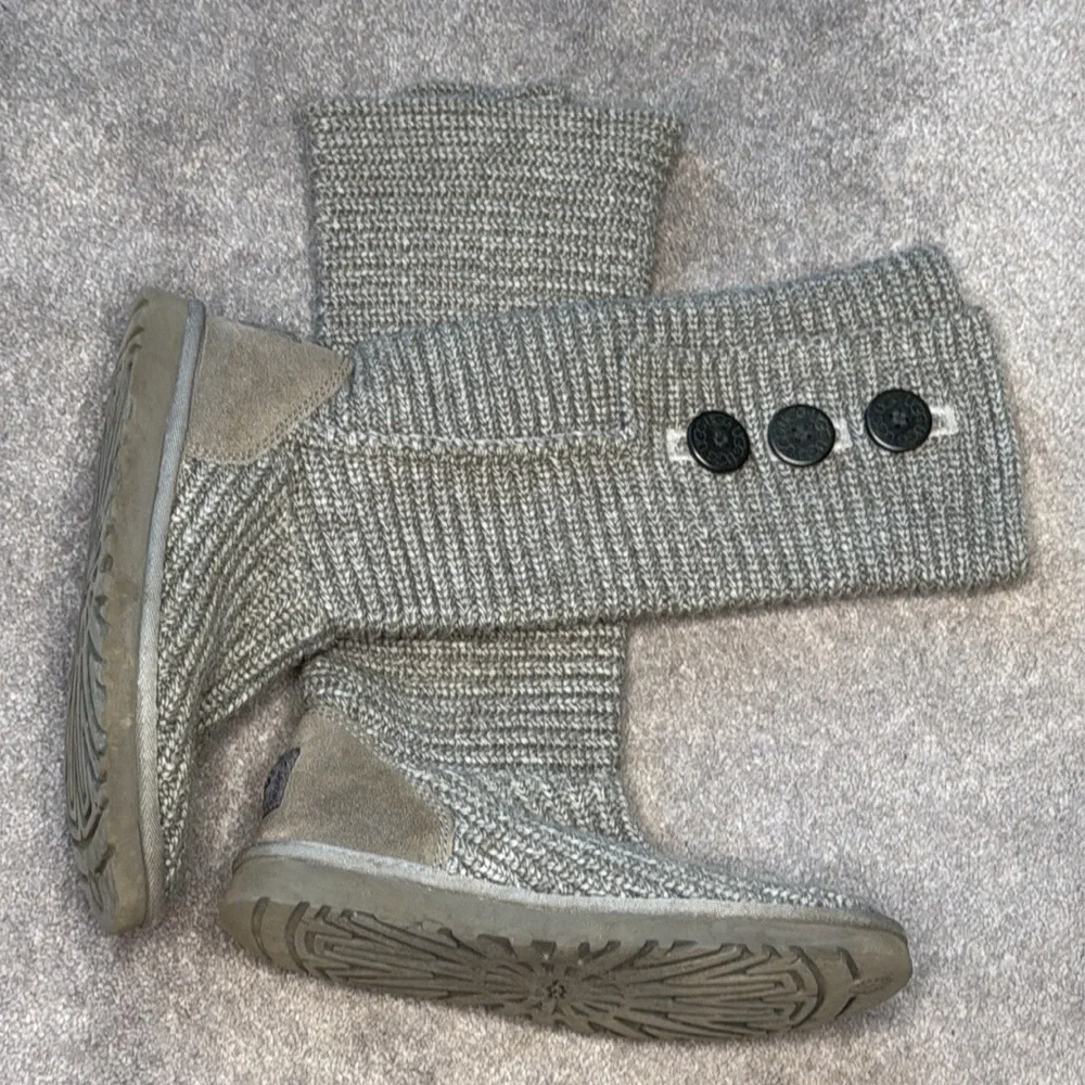 UGG Classic Candy Gray Wool Béland Slough Knit Boots